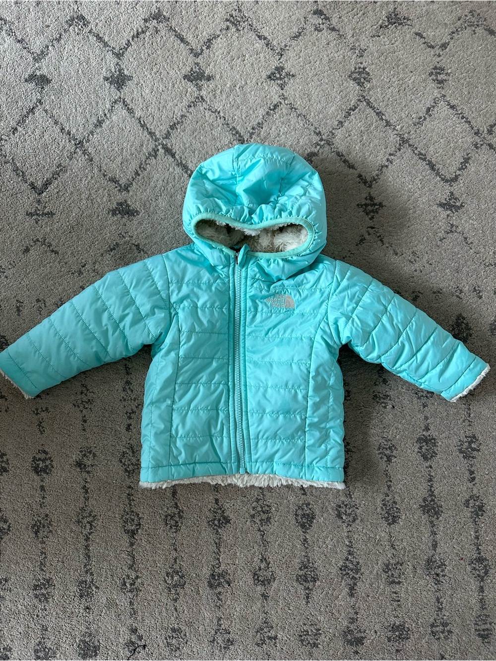 The North Face Baby Reversible Water Repellent Jacket - Aqua Blue